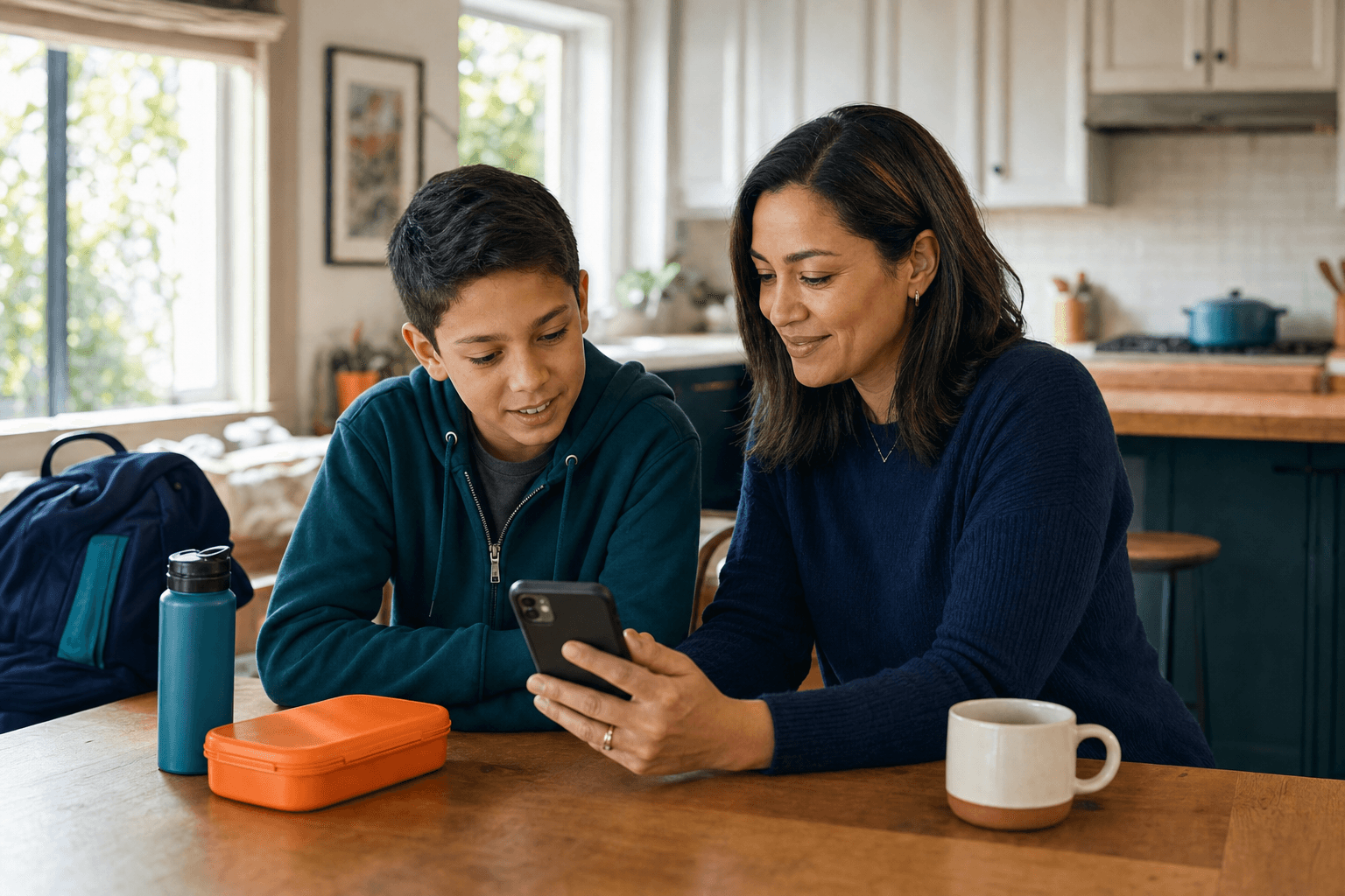 A parent reviewing school cafeteria funds and student activity